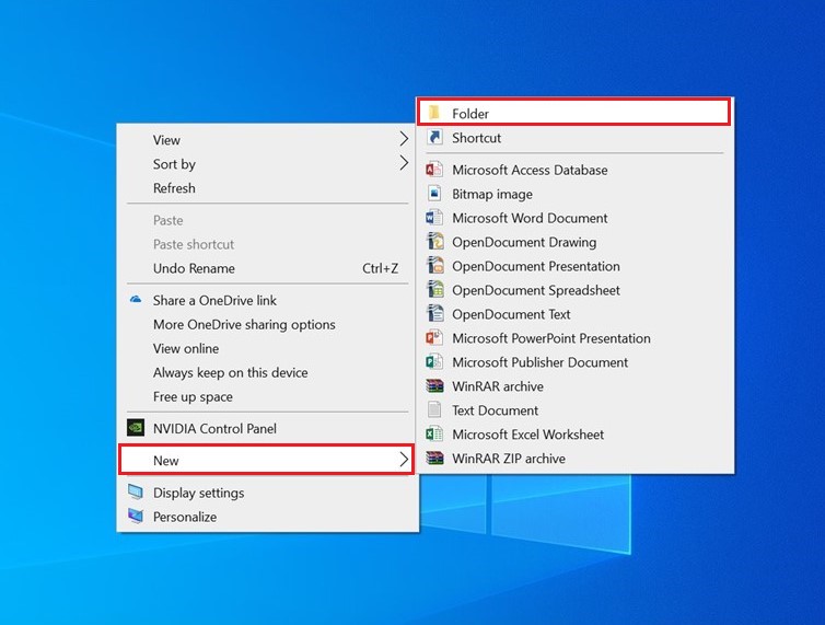 How to Create a New Folder in Windows 10 PC 1